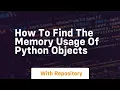 How to find the memory usage of python objects