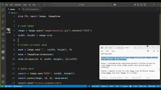 Python 3 Pillow Script to Crop Image to Circular Shape Avatar and Save as PNG in Terminal