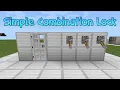 Simple Combination Lock Door Minecraft Bedrock Tutorial