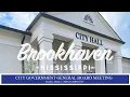 Regular Board Meeting March 3 2026 City of Brookhaven MS Government
