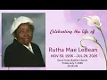 Celebrating the Life of Rutha Mae LeBean