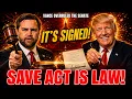 Vance Just OVERRULED the Senate Trump Signs the SAVE Act Before Midnight