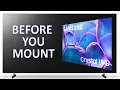 Mounting the Samsung U7900F - M8 Bolts Spacers TV Mount Setup