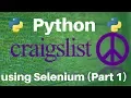 Craigslist Scraper with Python and Selenium Part 1