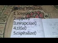 String function upper and lower and swapcase title capitalize upper lower title