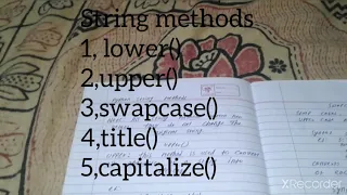 String function upper and lower and swapcase title capitalize upper lower title