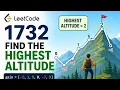 Leetcode 1732 Find the Highest Altitude Java Simple Solution