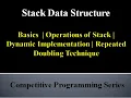 Stack Data Structure Stack Using Array Dynamic Array Implementation Repeated Doubling Basic