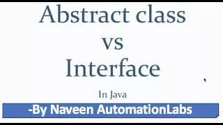 Difference between Interface and Absract Class