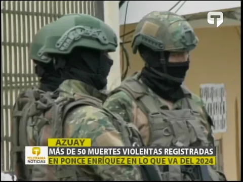 Más de 50 muertes violentas registradas en Ponce Enríquez en lo que va del 2024