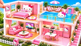 ✨ Build a Pink Barbie Craft House with Giant Rainbow Water Slide & Swimming Pool ❤️ | 핑크 미니 돌하우스 DIY