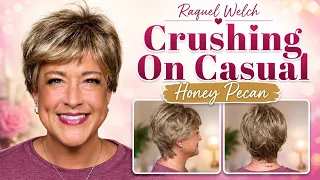 SHORT SYNTHETIC WIG UNBOXING Raquel Welch Crushing on Casual in Honey Pecan SO GOOD