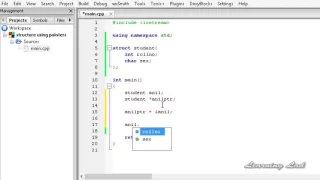 39 Arrow Operator with Pointers to Access Structure Members