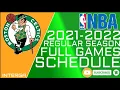 BOSTON CELTICS FULL GAMES SCHEDULE NBA 2021-22 REGULAR SEASON Philippine Time