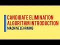 Candidate elimination Algorithm Machine learning EduBuddy4U