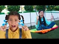 Download Lagu Ellie \u0026 Charlotte Taking Turns Challenge at the Park