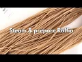 Hoe stoom je raffia en bereid je het voor voordat je aan je project begint?