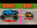 $30 vs $800 RC Car Tug of war