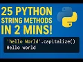 25 Python String Methods Explained in 2 Minutes Learn Fast with Live Typing