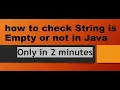 how to Check String is Empty or not In Java