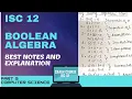 ISC 12 COMPUTER SCIENCE BOOLEAN ALGEBRA CRASH COURSE PART 3 BEST LECTURE
