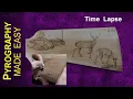 Wood Burning Art - Deer on rifle stock