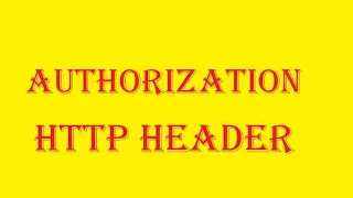 Authorization http header