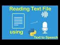 Reading file Using python Text to Speech conversion Py-series Python tutorials Jayesh Karma