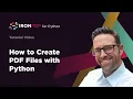 How to Create PDF Files in Python IronPDF
