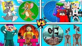 فلم ماين كرافت كوكب احمد البطل و ملك الظلام ضد توم و جيري ضد راس الصفارة و لعبة الحبار 