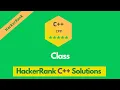 HackerRank Class problem solution in C C problems solutions Programmingoneonone