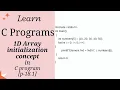 C Programming Tutorial 1D Arrays Explained with Syntax and Example p-18 1