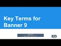 Key Terms for Banner 9 pages