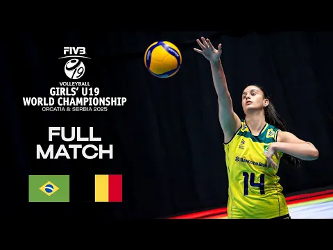Video Thumbnail: Brazil vs. Belgium - Round of 16 | Girls' U19 World Champs 2025 - Full Match
