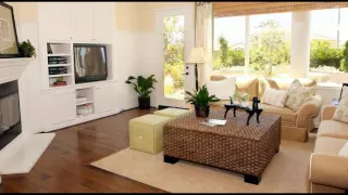 Brown Valance And Curtain Set On Glass Window