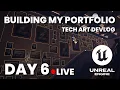 PCG-ing streak Building my tech art portfolio LIVE Day 6 Devlog