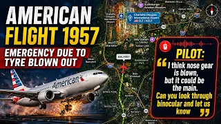 American Airlines AA1957 Diverted After Tire Shredded Real ATC Captures Emergency Landing