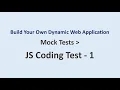 JS Coding Test 1 Mock Tests Build Your Own Dynamic Web Application NxtWave