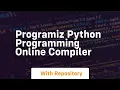 programiz python programming online compiler