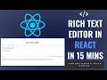 Simple Rich Text Editor in React JS Rich text editor with all options Mern Stack Course By Suman
