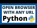 Open web browser in Python with URL by using 2 ways turorial