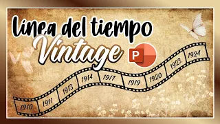 CÓMO HACER UNA LÍNEA DEL TIEMPO VINTAGE en Powerpoint | Revolución mexicana 🇲🇽✨