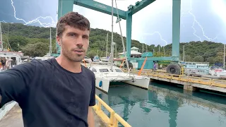 I Had to Leave, Sailing Through Lightning to Haul Out the Boat