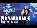 Quarterbacks Run the 40-Yard Dash at 2022 NFL Combine Ridder Flies for a 4 49