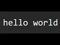 the only way to print hello world
