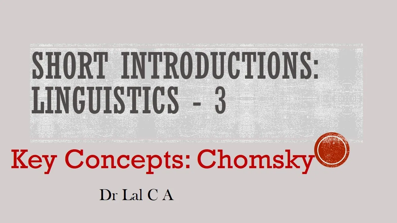 Linguistics: Chomsky