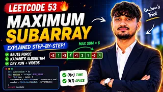 LeetCode 53 Maximum Subarray Kadane s Algorithm Explained