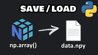 Saving and loading NumPy arrays is easy