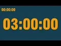 3 hour timer with end alarm time elapsed and progress bar