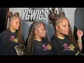 NEW DESIGN Flip Over Fulani Braids ft YG WIGS Water Wave Human Hair Dopeaxxpana